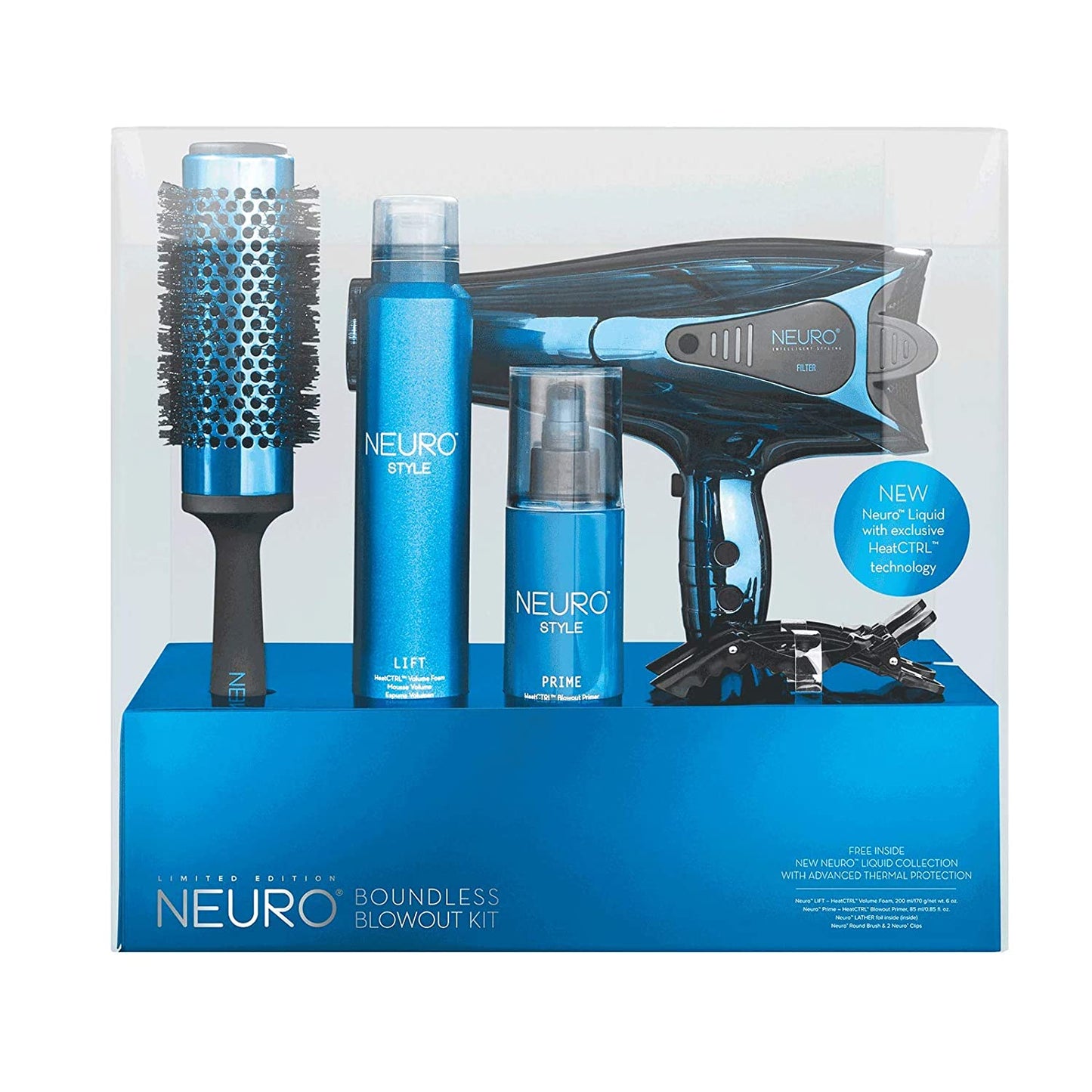 NEURO - Boundless Blowout Kit, Liquid Blowout w/Neuro Dry Blowdryer